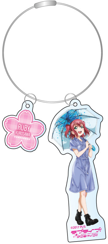『ラブライブ!スーパースター!! 』ワイヤーキーホルダー 黒澤ルビィ レインコート ver